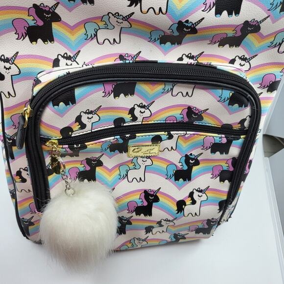 Luv Betsey Backpack Womens OS White Rainbow Unicorn Pom‎ Pom Betsey Johnson Bag main image 10